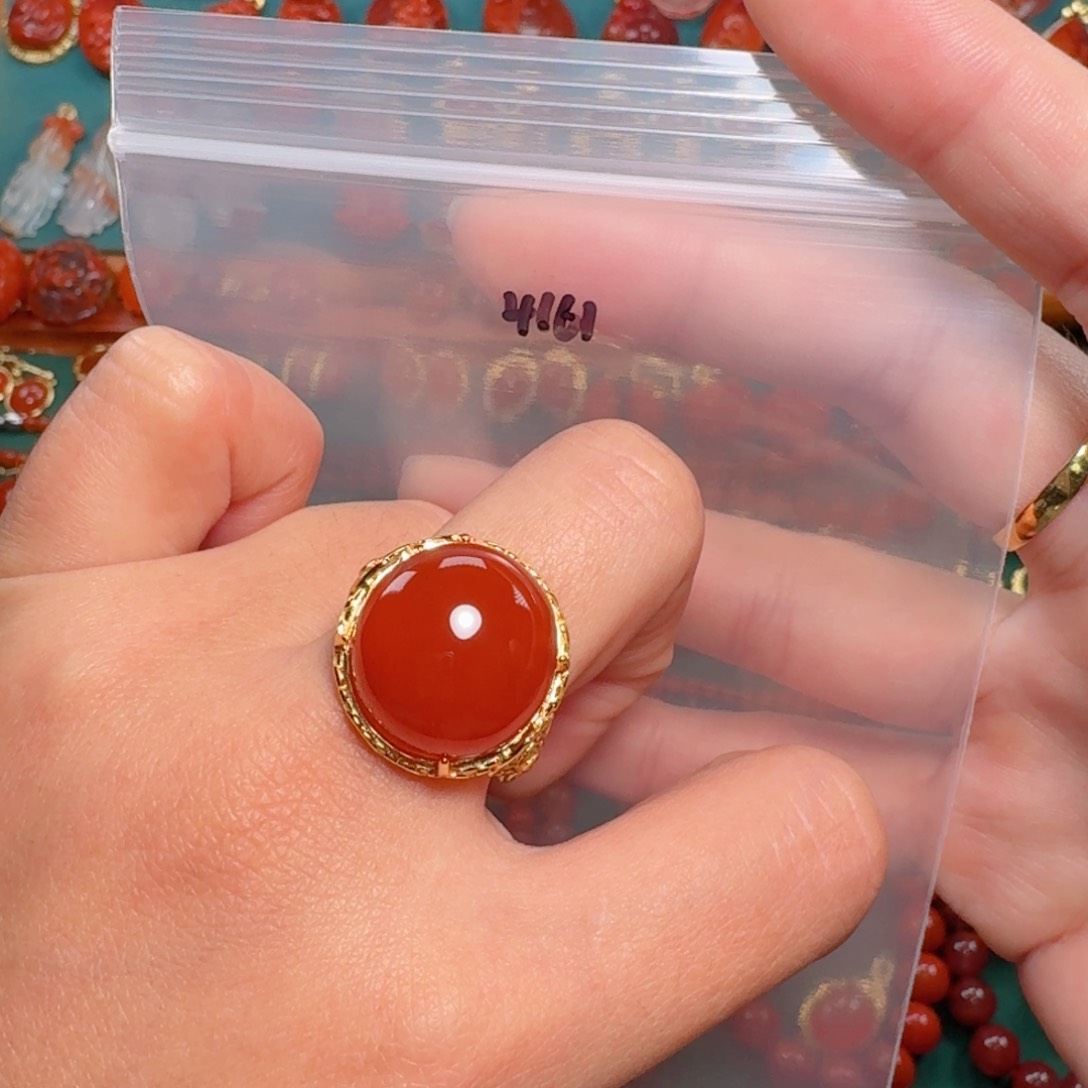 南红玛瑙南红银S925镶嵌