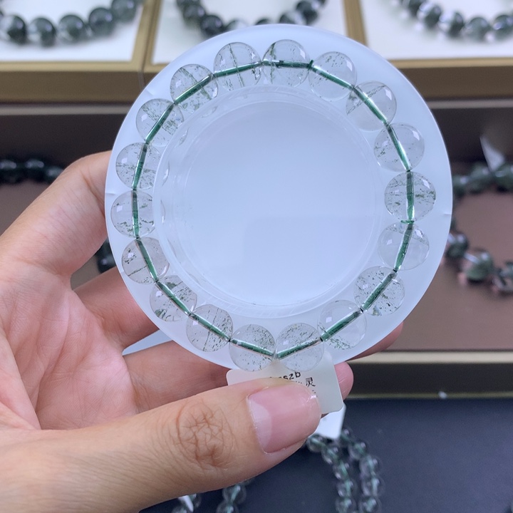 未镶嵌手链水晶绿幽灵