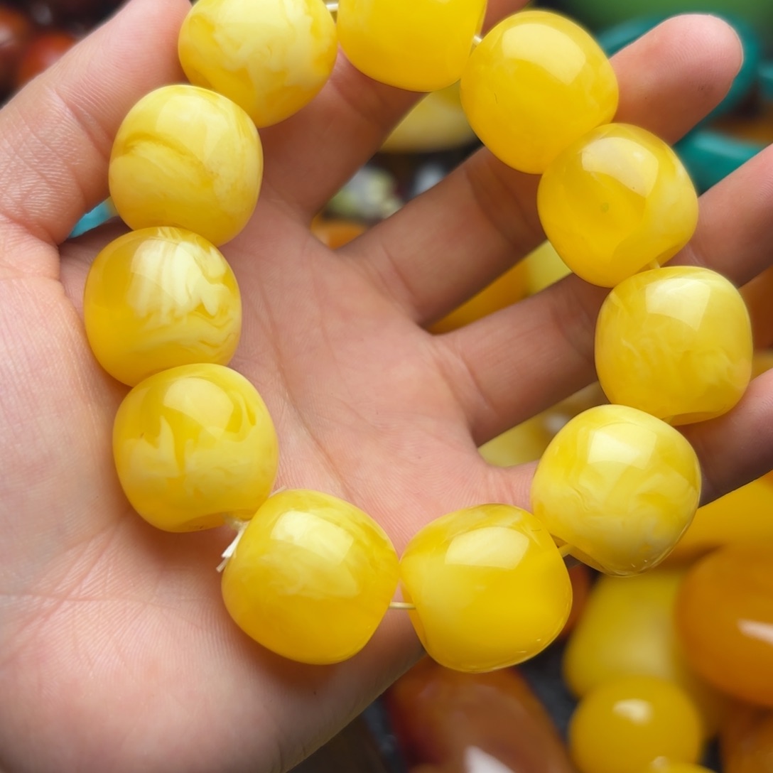 未镶嵌琥珀手链蜜蜡