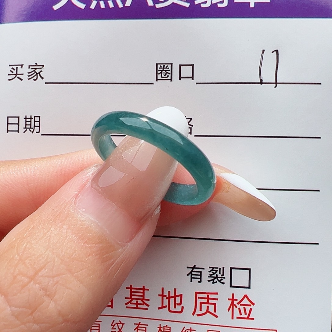 未镶嵌戒指翡翠猫**长戒指