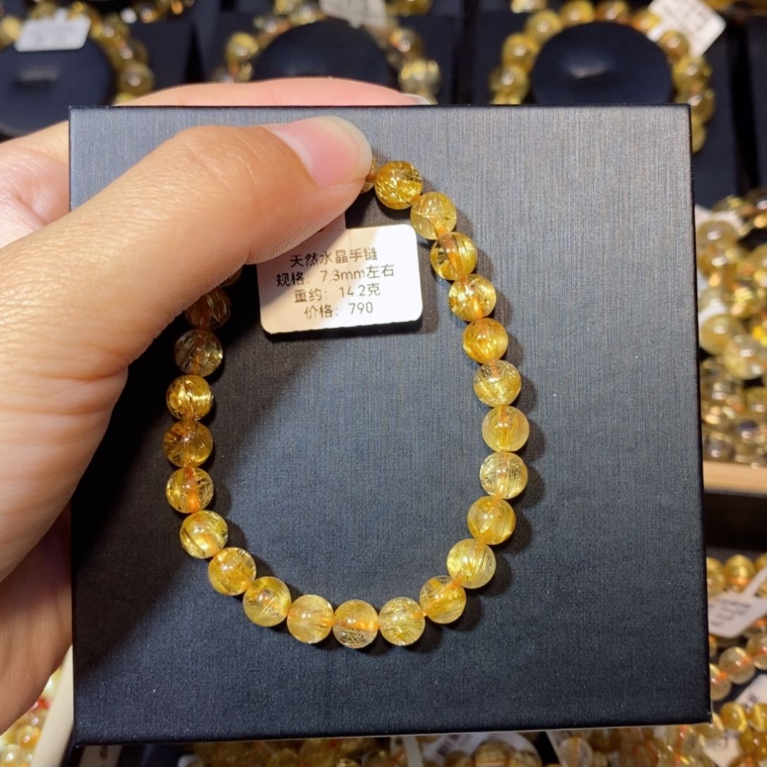 水晶手链未镶嵌小***鱼手链7.3mm