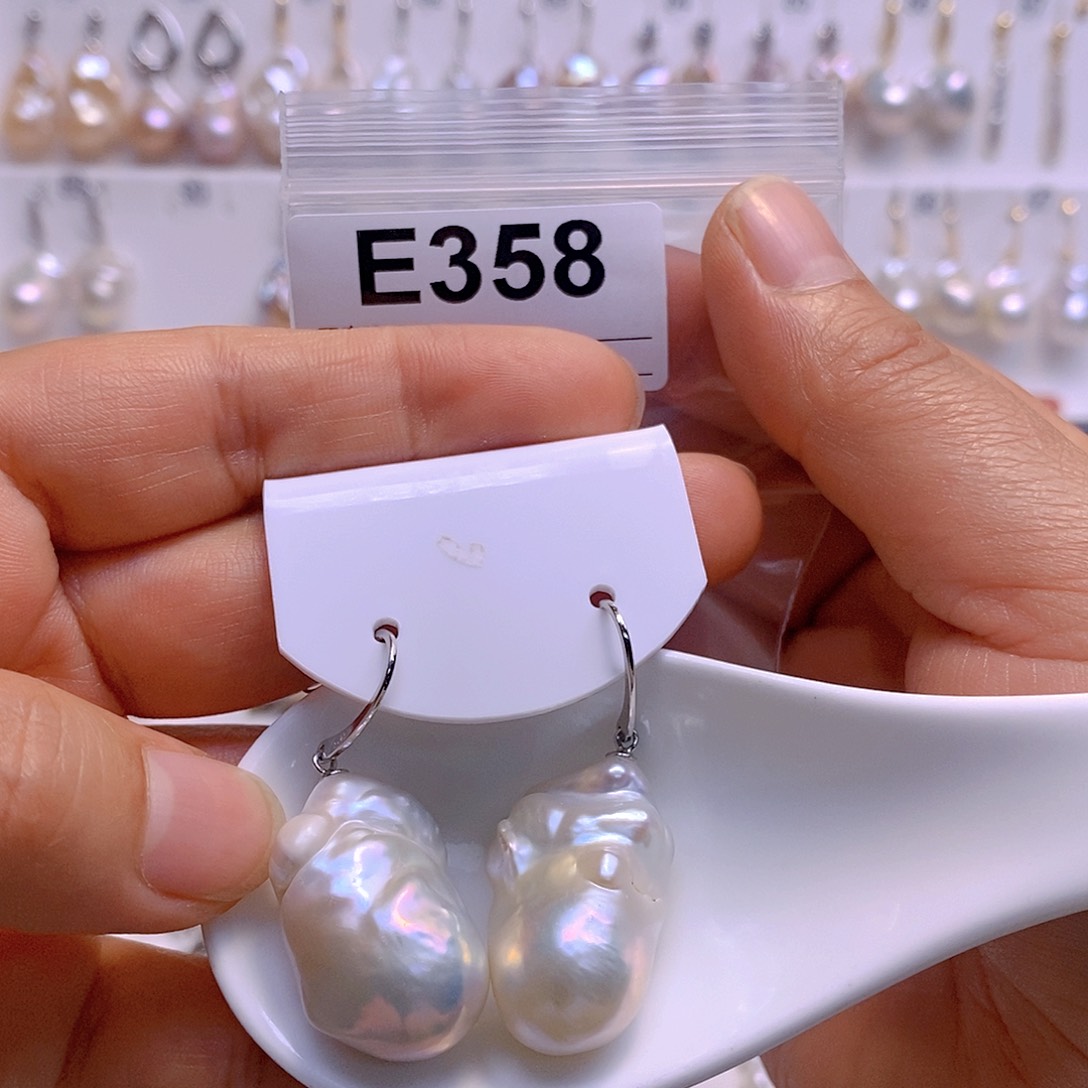 淡水珍珠耳饰银S925镶嵌