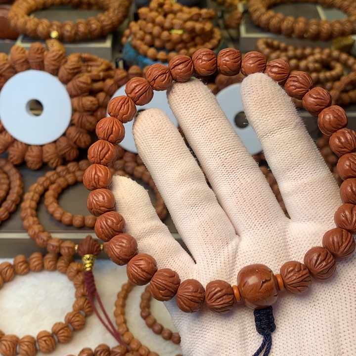 二***头手串桃核秦岭龙纹