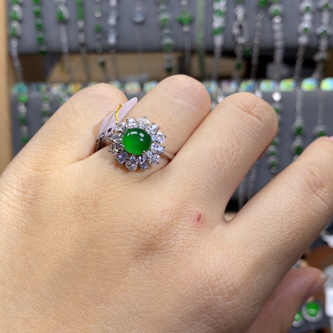 颈饰银S925镶嵌翡翠252号