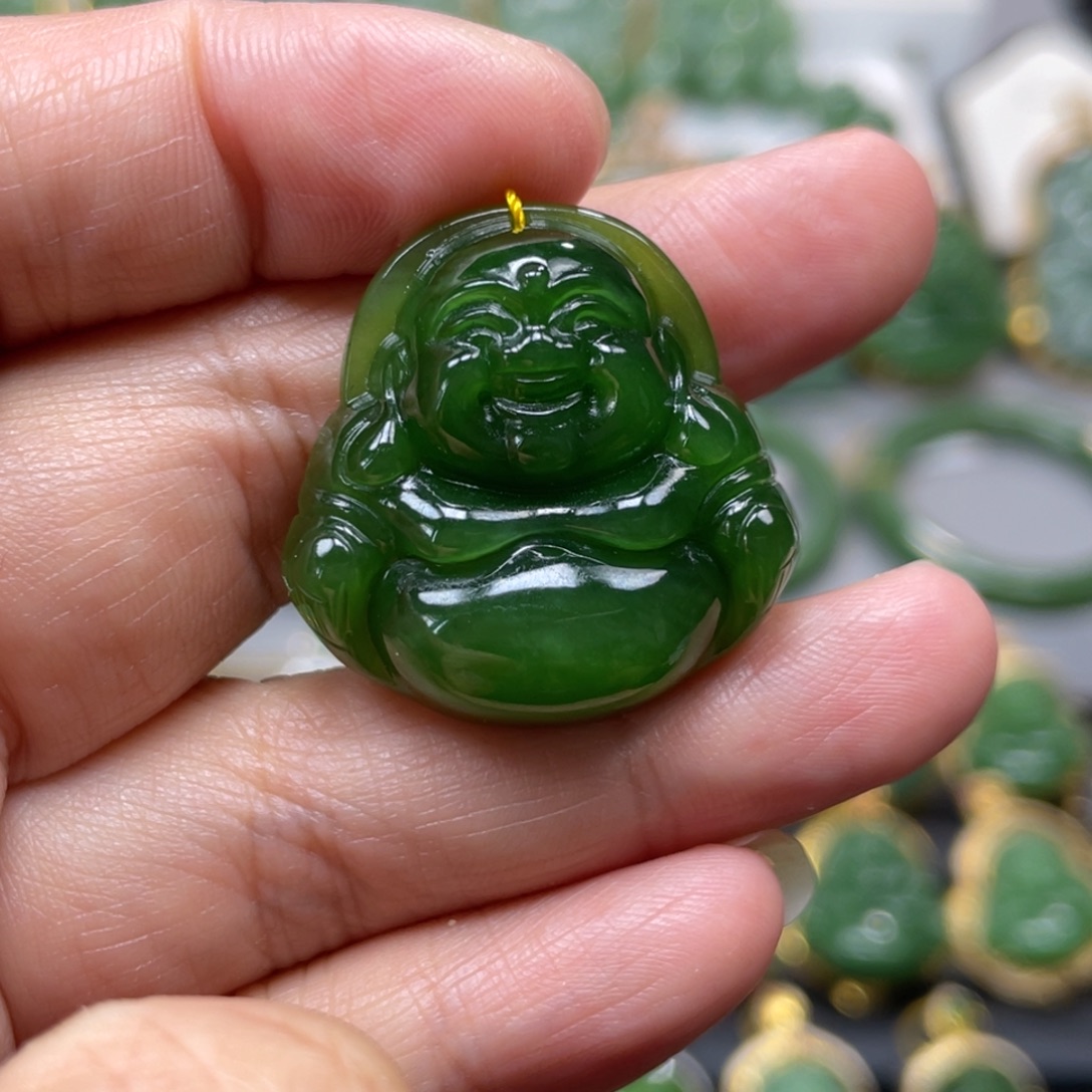 和田玉（碧玉）未镶嵌吊坠(不含链)