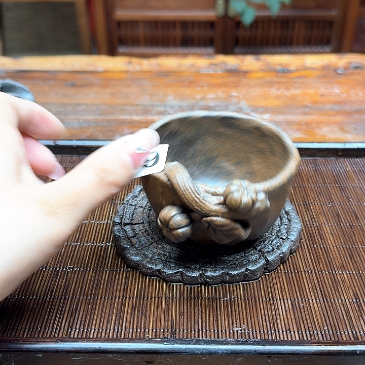 纯手工制作粗陶茶具