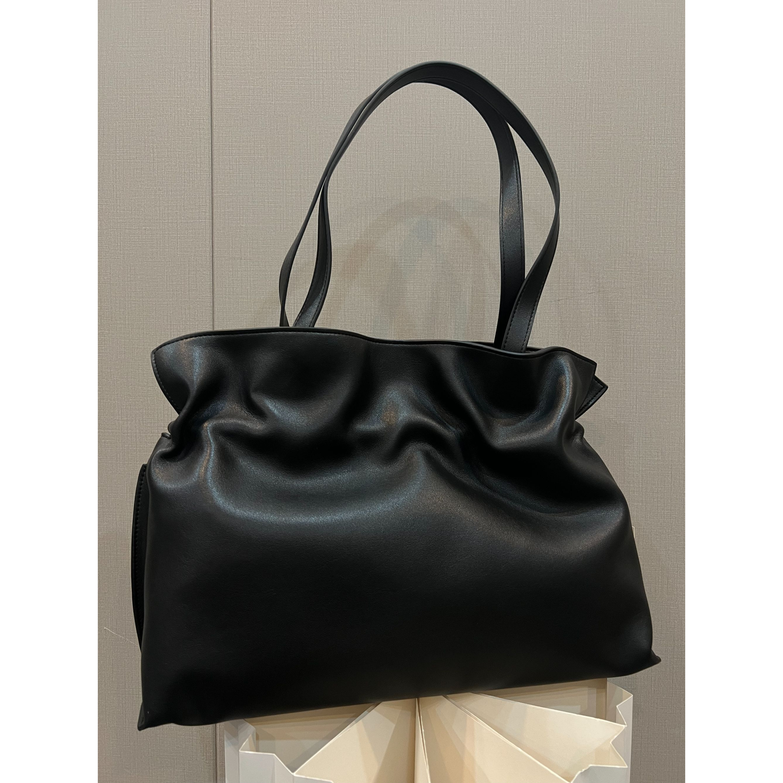 TOLEX2025新款手工百搭罗福袋休闲女包黑色时尚