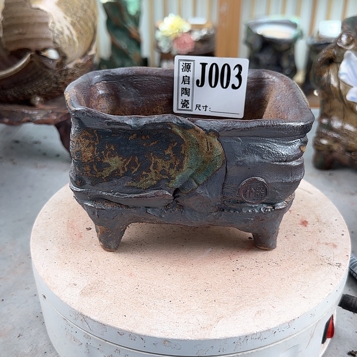 紫砂花盆景德镇陶瓷多肉003