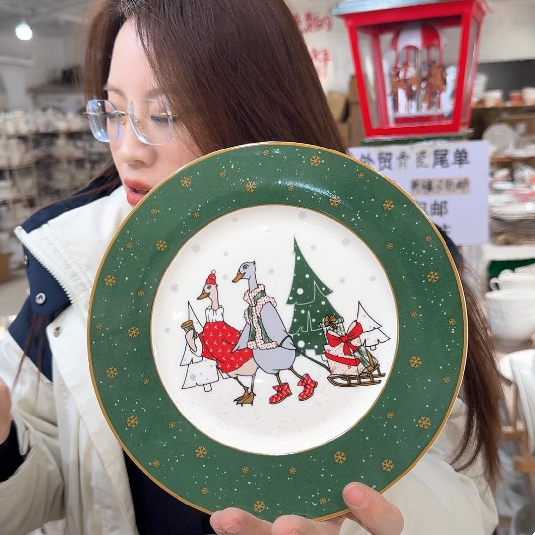 瓷骨瓷8英寸20cm平盘2只外瑕疵品不忒不还 看好再拍！