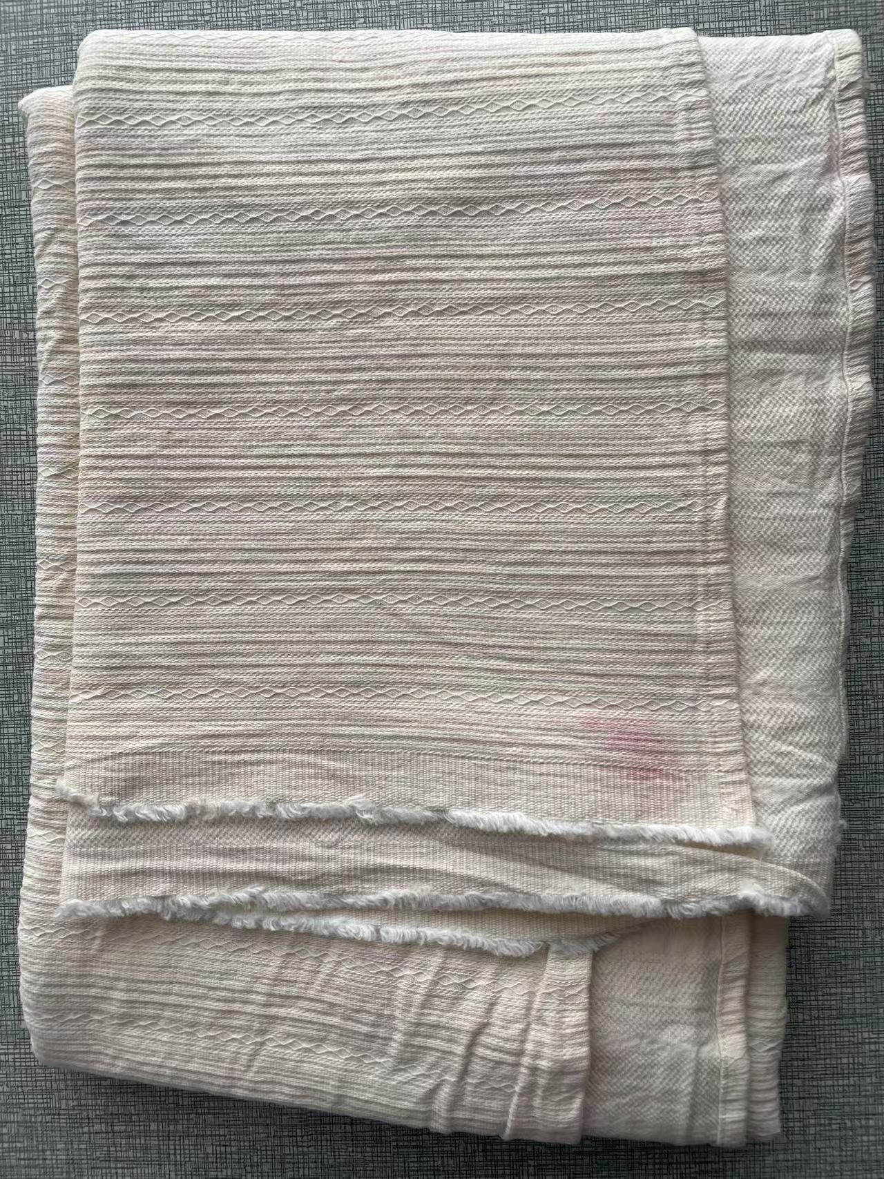 汉麻提花单人床单  工艺提花  NO退NO换  瑕疵脏污染色  135*185