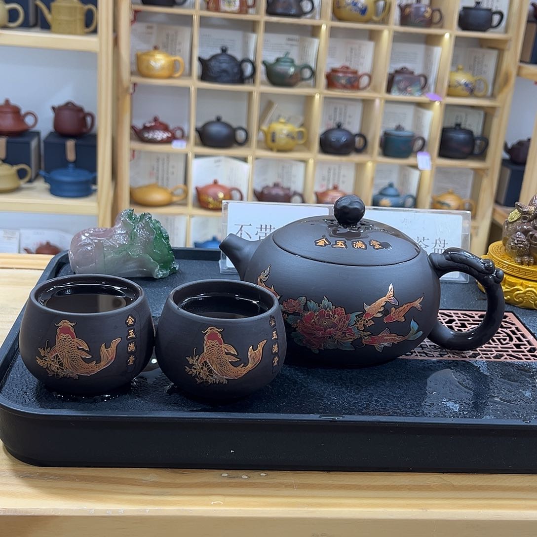 紫砂茶壶一壶➕四个同款杯