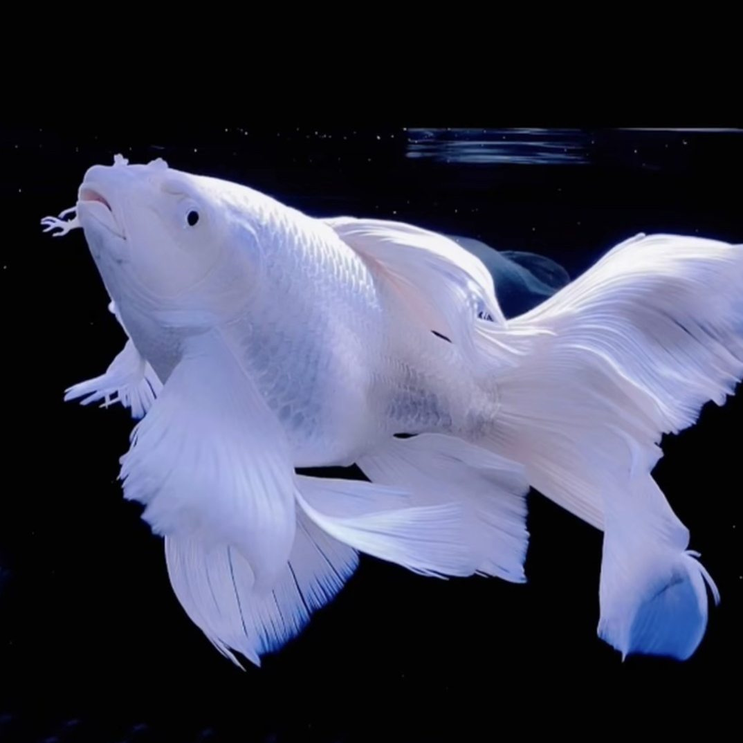 【魚樂精选】31-33公分短球蝴蝶鲤石膏白