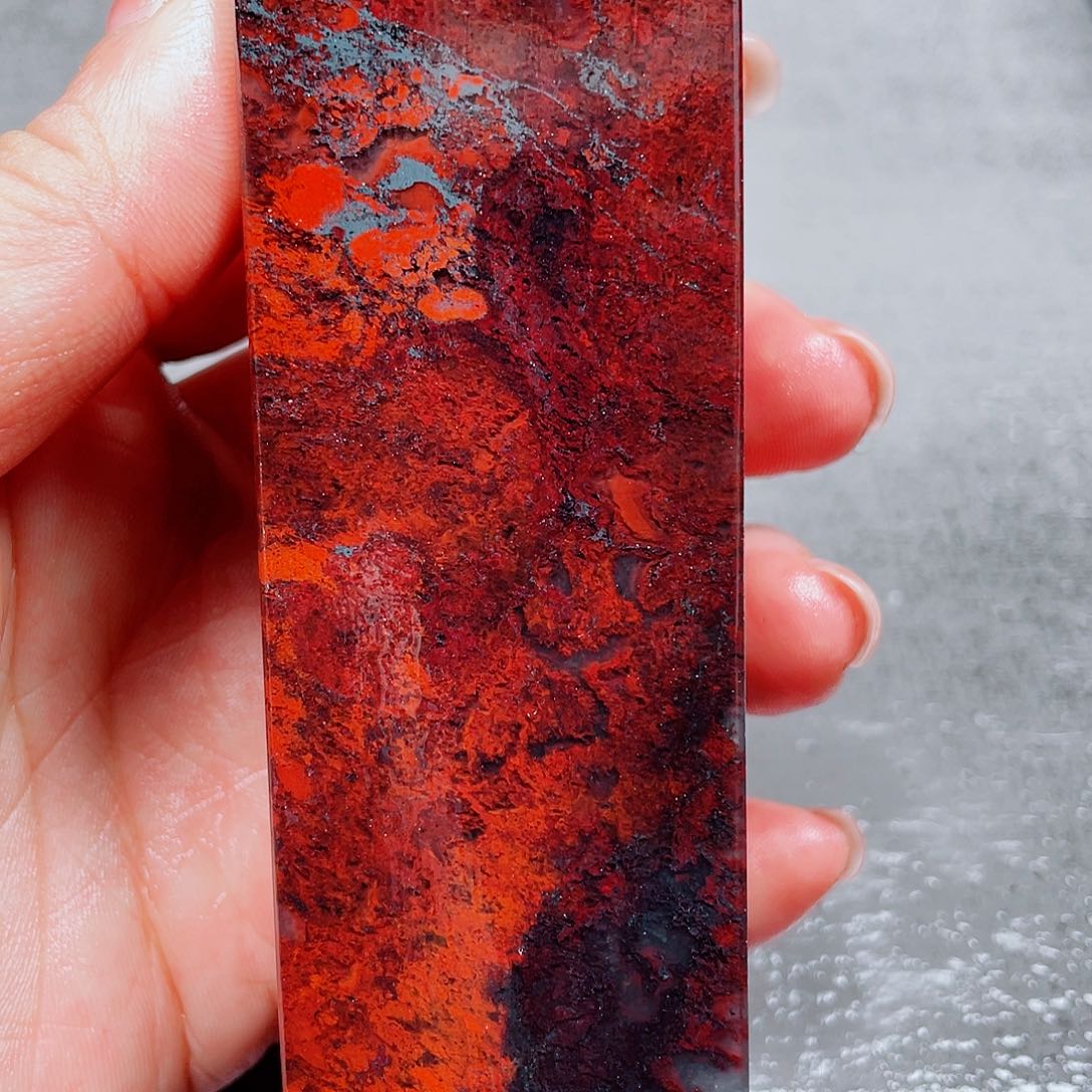 玉桂林鸡血玉印章镇尺39