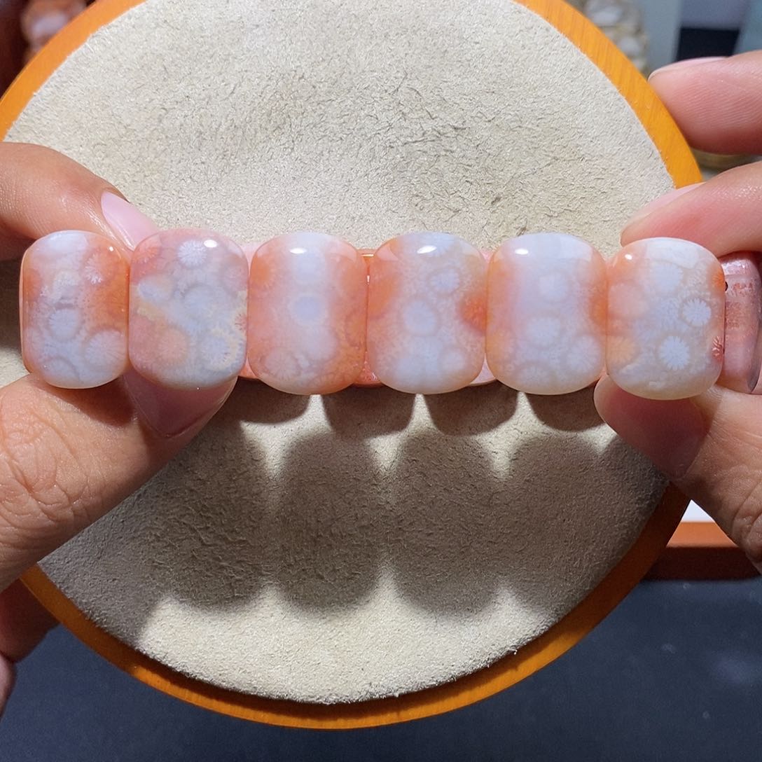 硅化珊瑚（珊瑚玉）手串未镶嵌果冻29