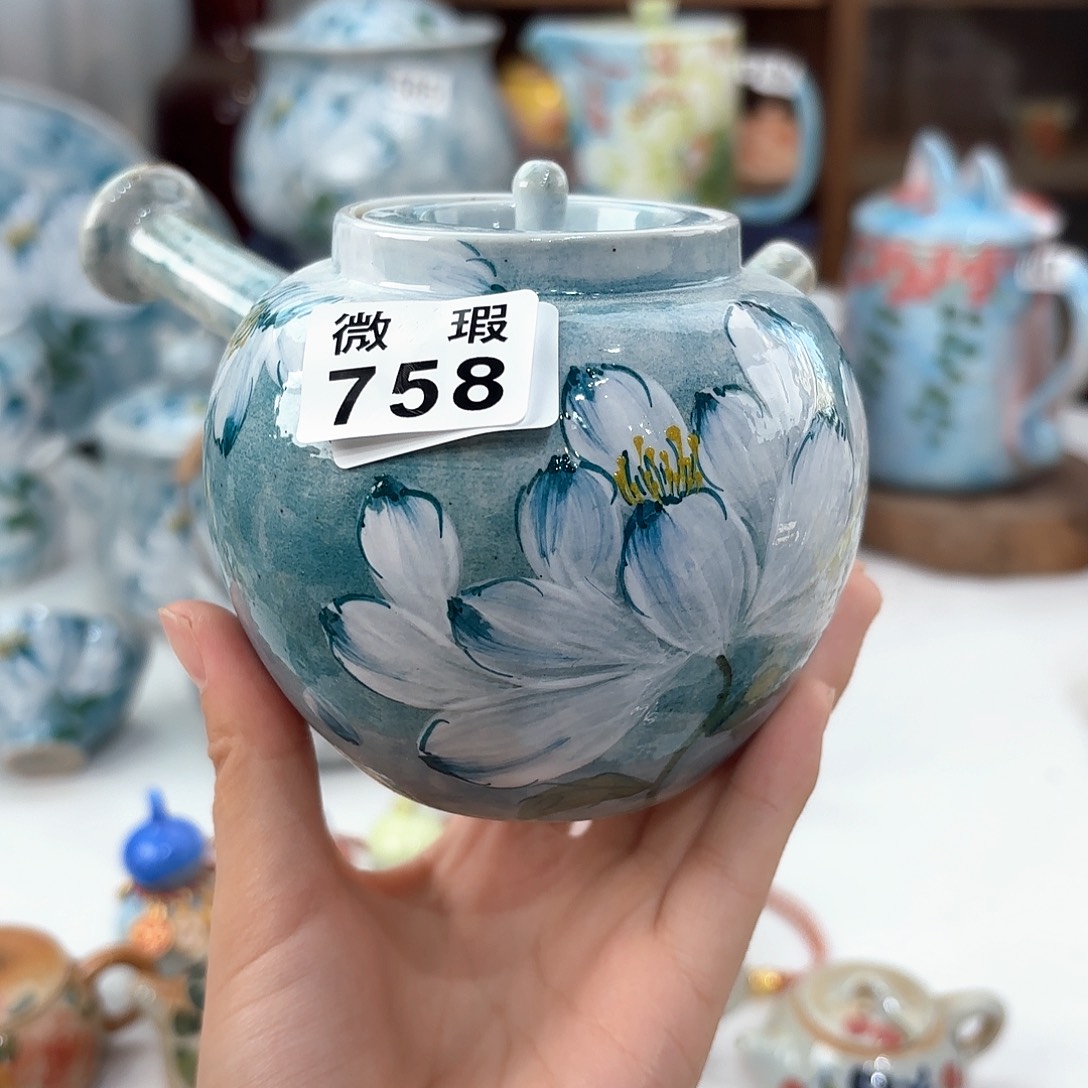 景德镇手绘高温釉下彩陶瓷茶具