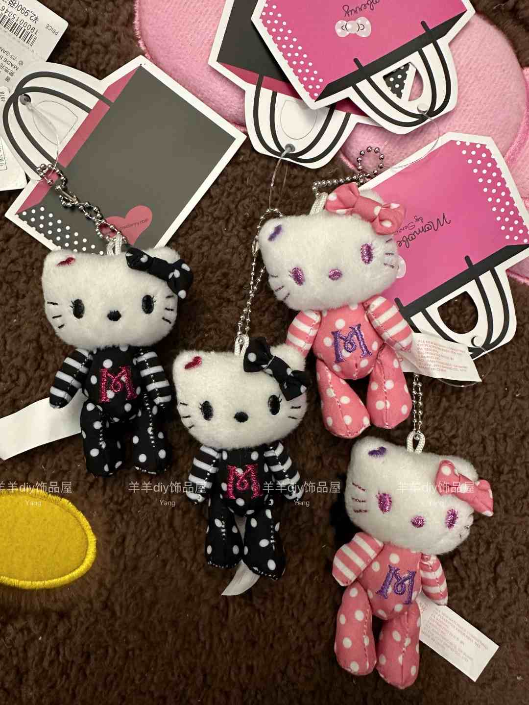 momoberry＆HelloKitty中古经典时髦站姿熊关节可动包包挂件