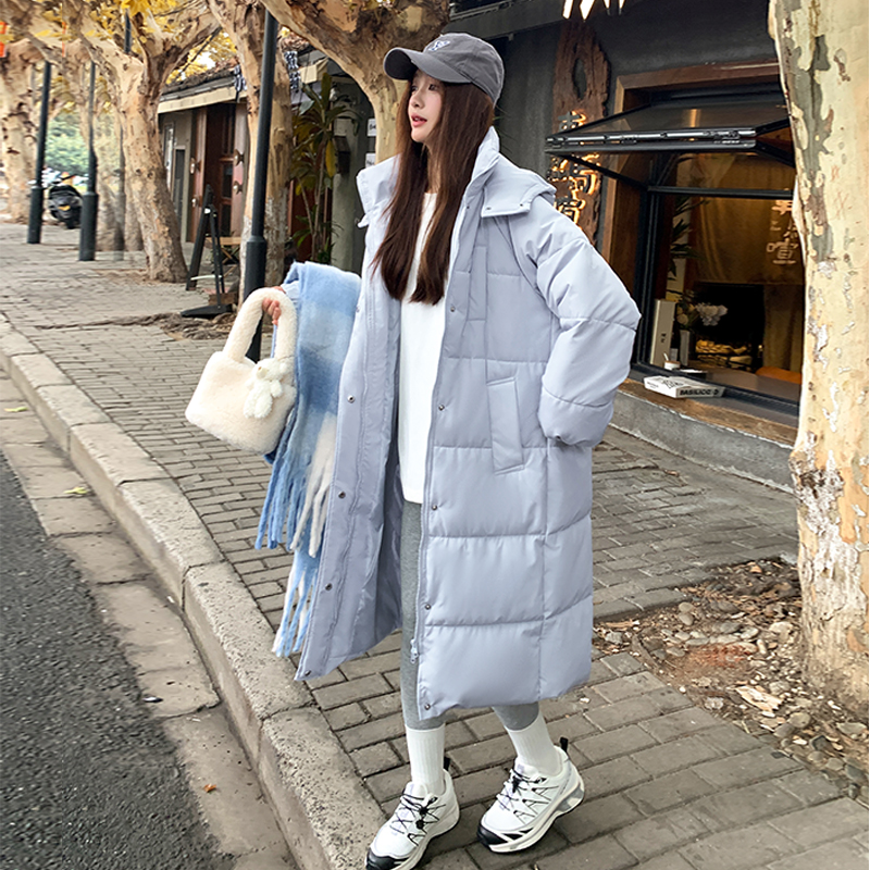 棉服女长款2024冬新款加厚棉衣外套宽松韩版百搭保暖棉服通1-*6