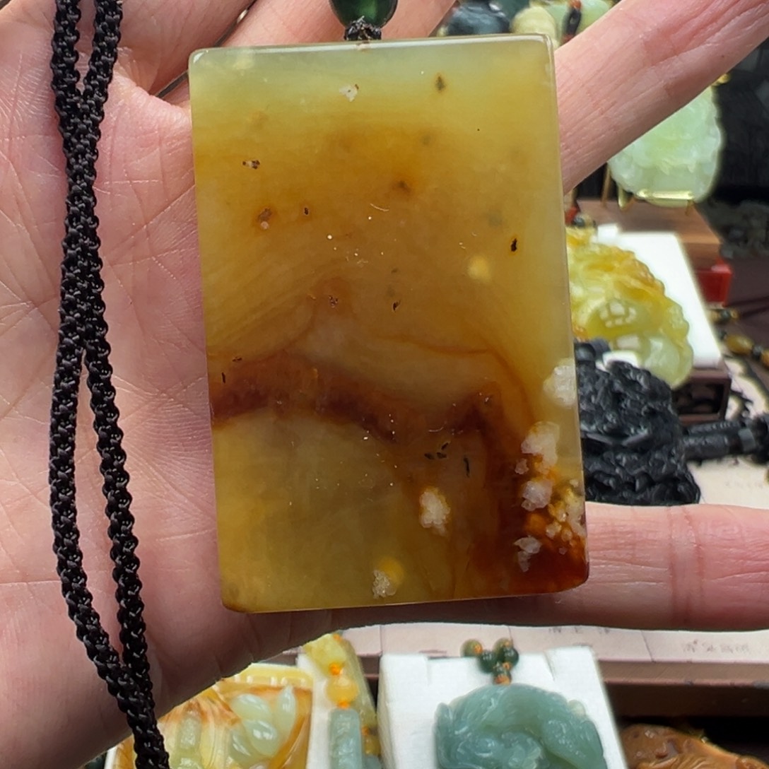 岫玉未镶嵌挂件挂件