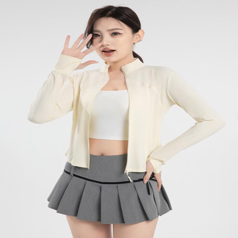 2025防晒衣女开衫修身立领户外骑行防紫外线衣瑜伽防晒服外套女