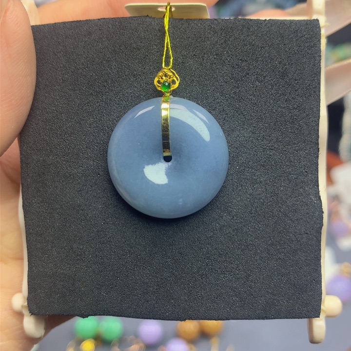 翡翠手链18K金镶嵌翡翠