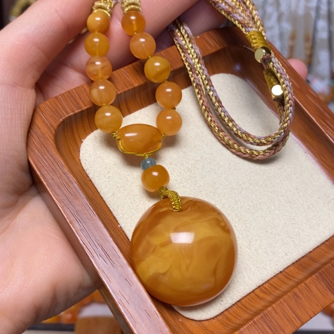【闪购商品】蜜蜡颈饰未镶嵌项链