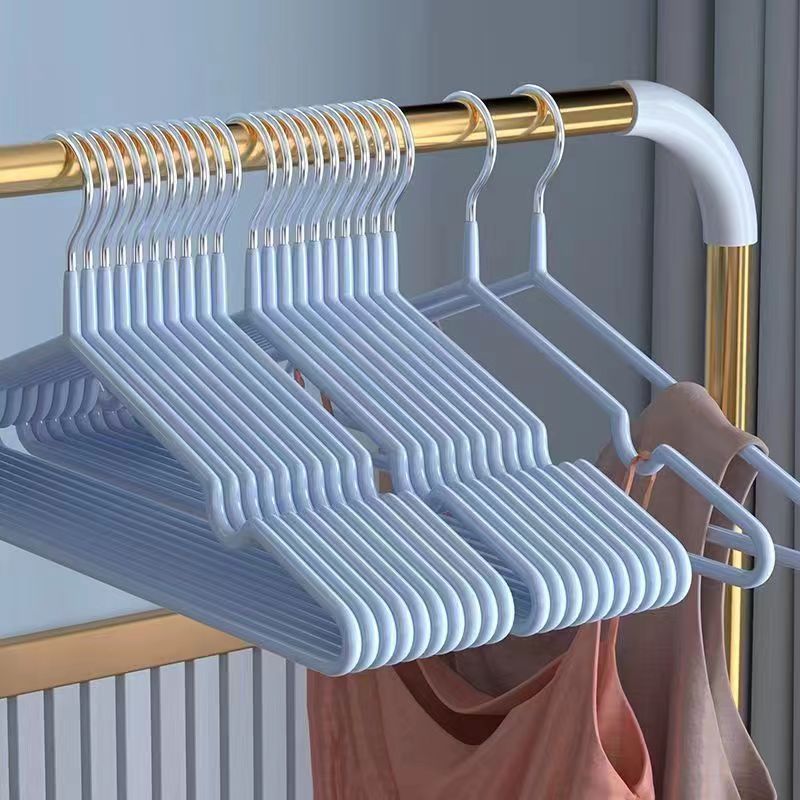 【10个装】浸塑衣架新款衣架40cm成人浸塑防滑无痕衣撑子晾衣架40g
