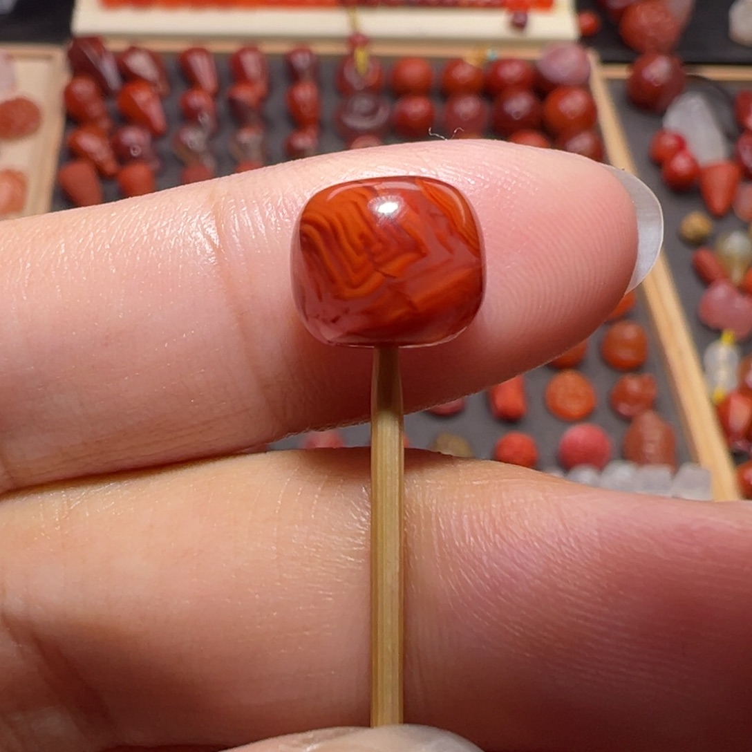 南红玛瑙珠宝奇石未镶嵌火焰老型9.9