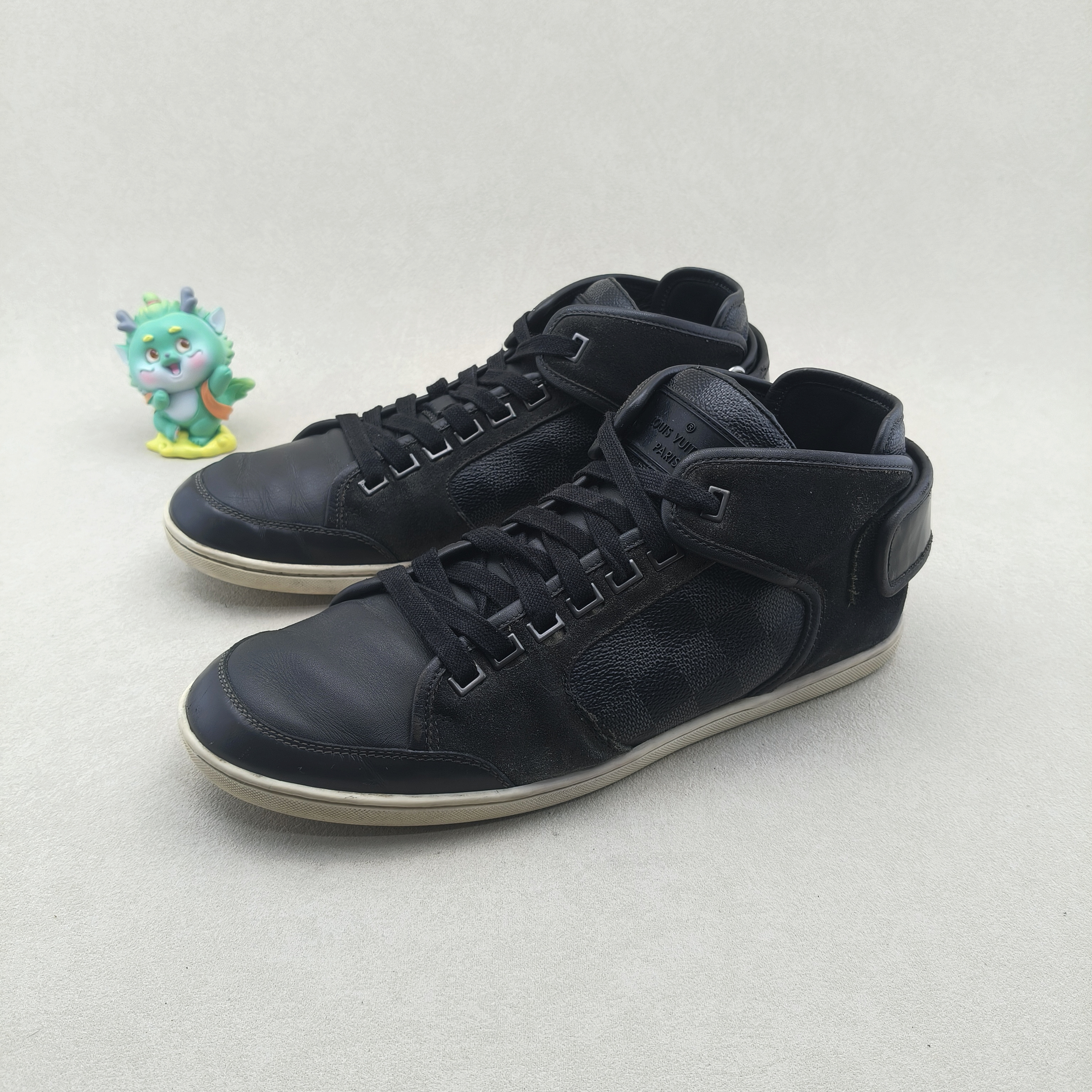 90新 LouisVuitton/路易威登 40码/经典棋盘格大logo低帮休闲板鞋