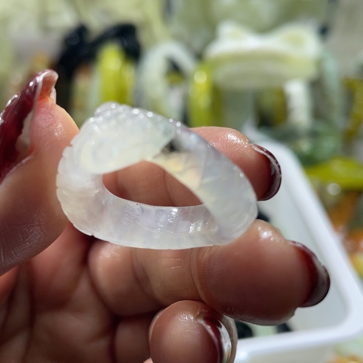 岫玉未镶嵌戒指卡18