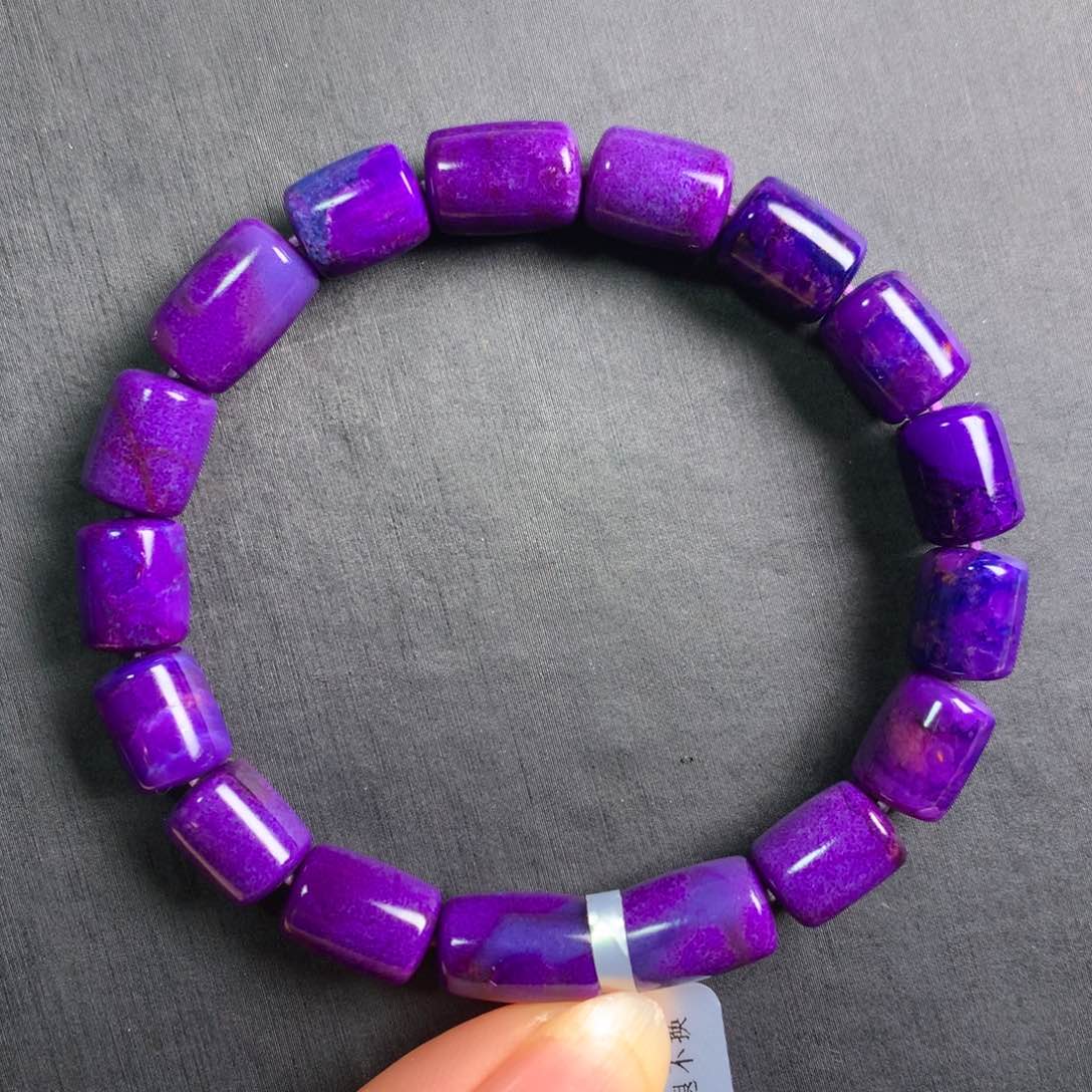 苏纪石（舒俱来）帝王紫桶珠手串未镶嵌