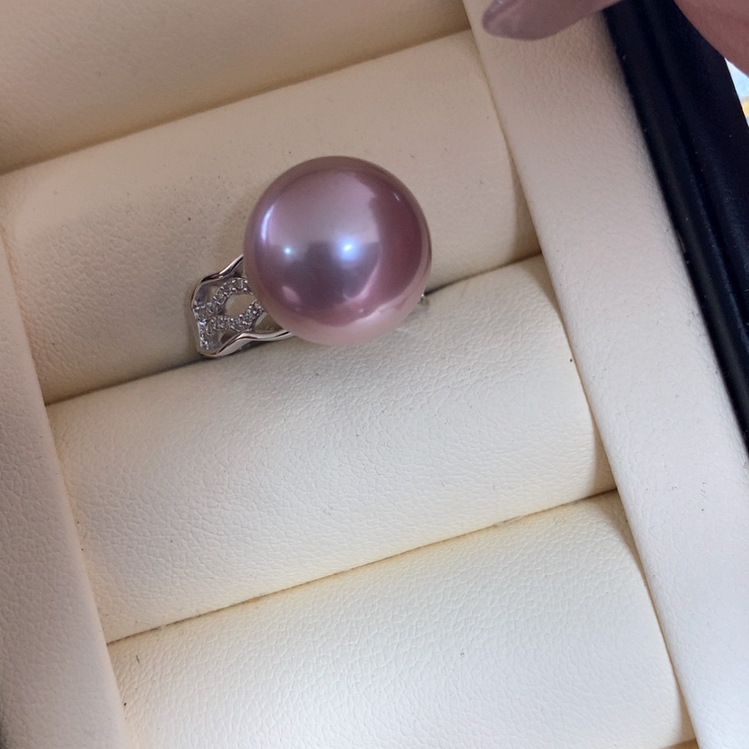 淡水珍珠戒指银S925镶嵌