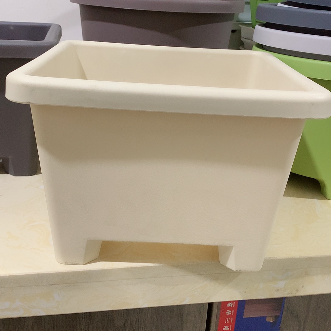 树脂方球根米白5个无托