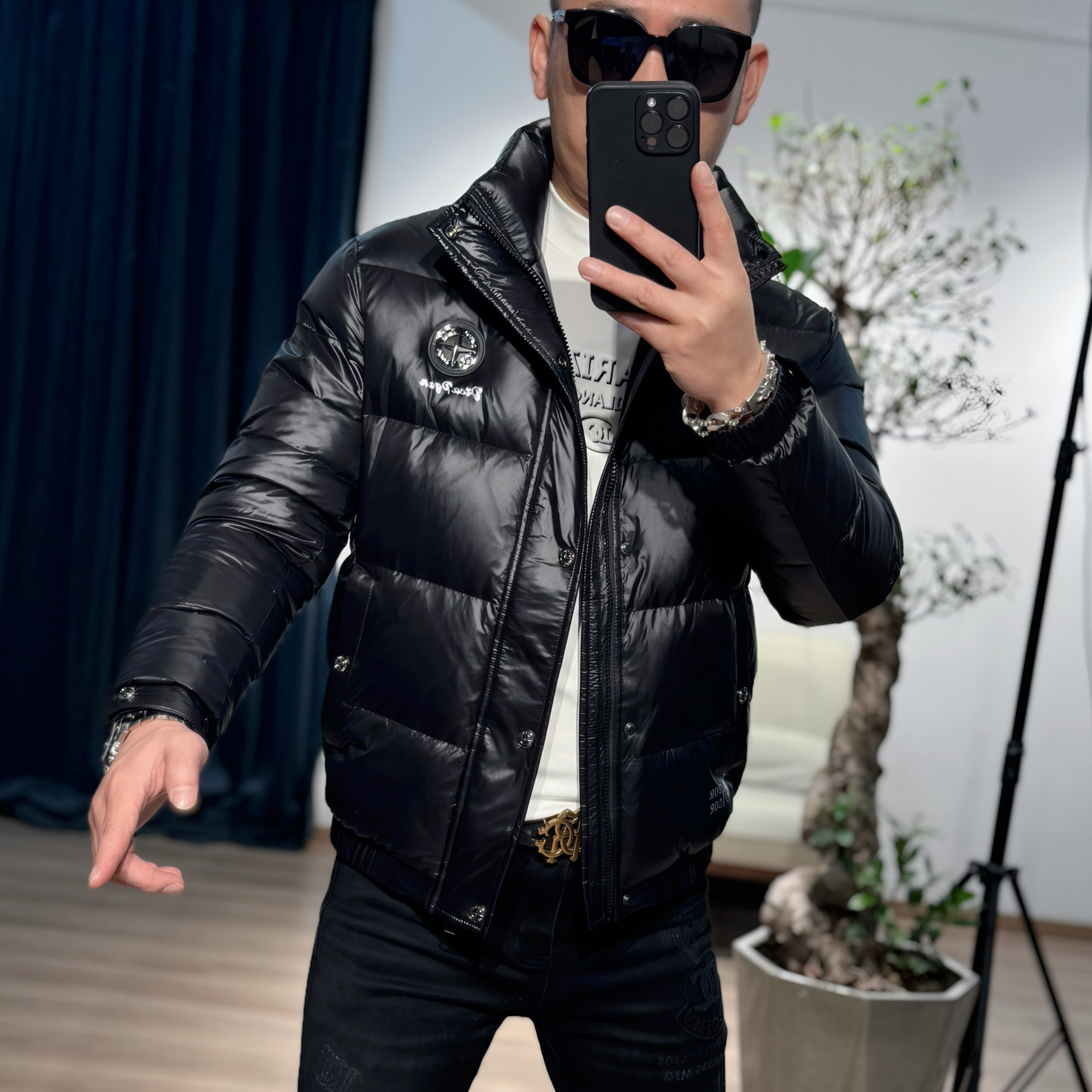 【VG轻奢】25冬季新款男士重工艺时尚五金标休闲百搭羽绒服259922