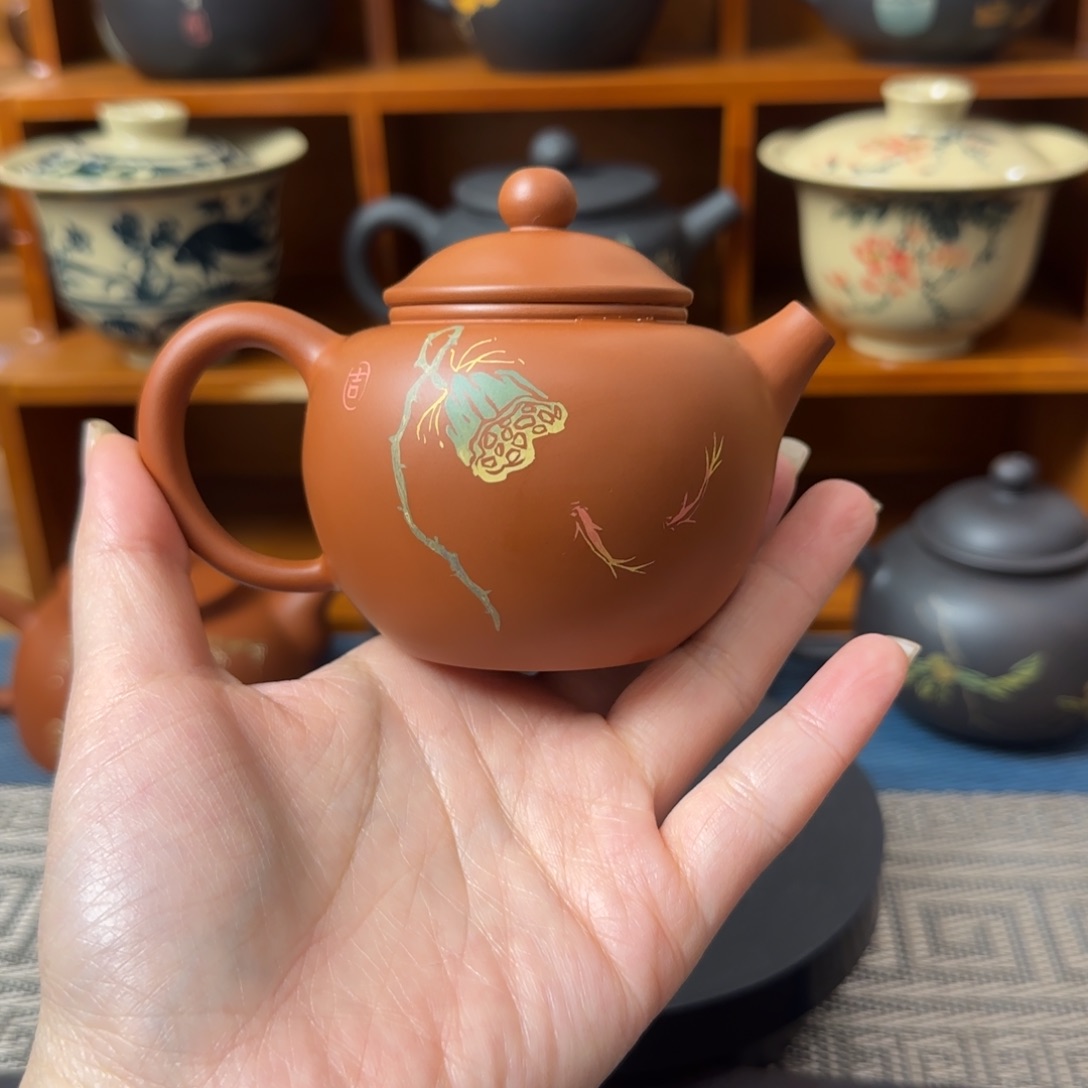 建水紫陶茶壶复烧120cc