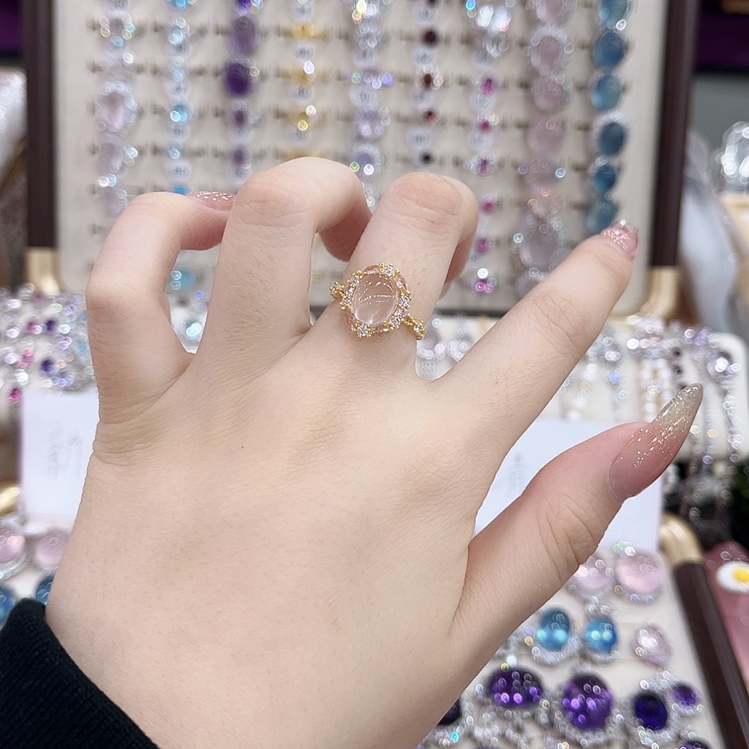 水晶银S925镶嵌戒指