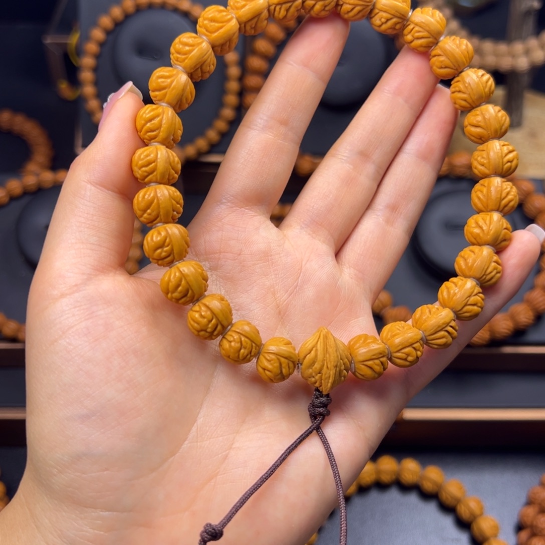 手串桃核野生金蟾12