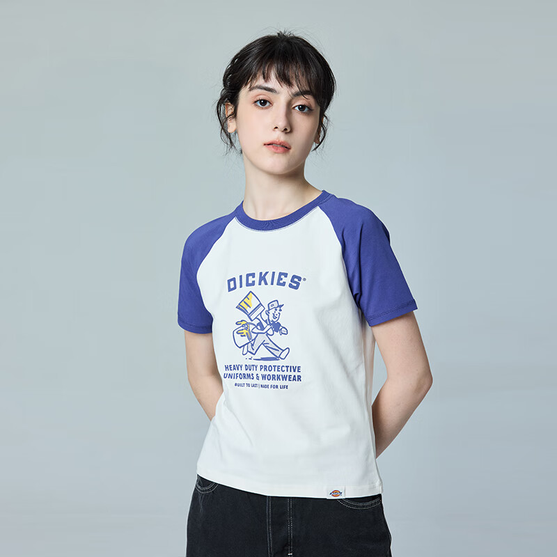 Dickies女士常规趣味图画短袖T恤 修身百搭T恤 DK0A87C4