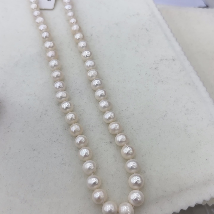 淡水珍珠颈饰银S925镶嵌702