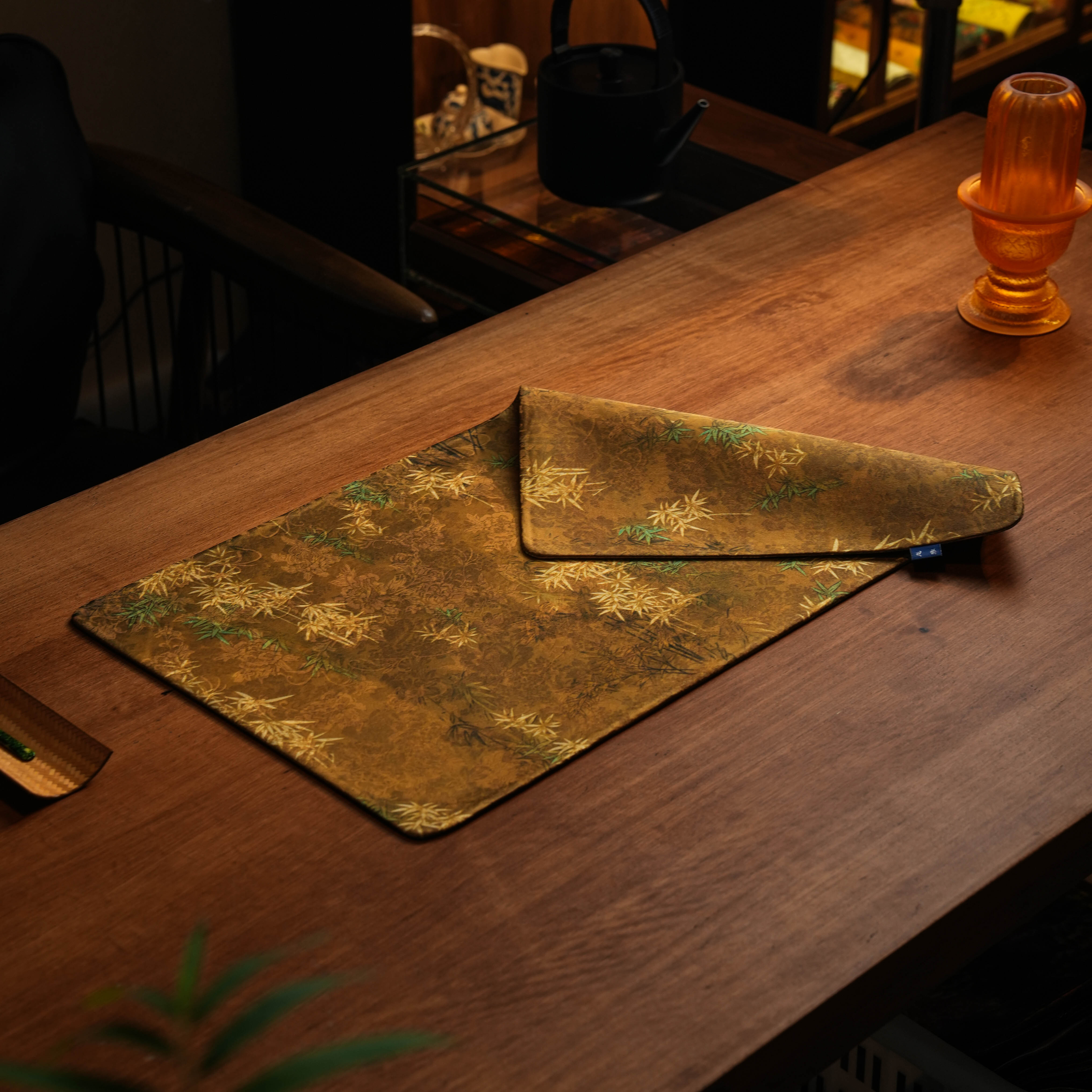 JD0476-黄色竹子茶席（65*35）