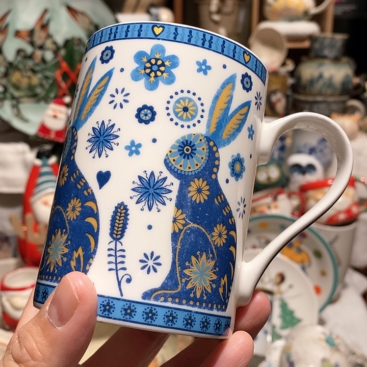 搪瓷兔子马克杯………