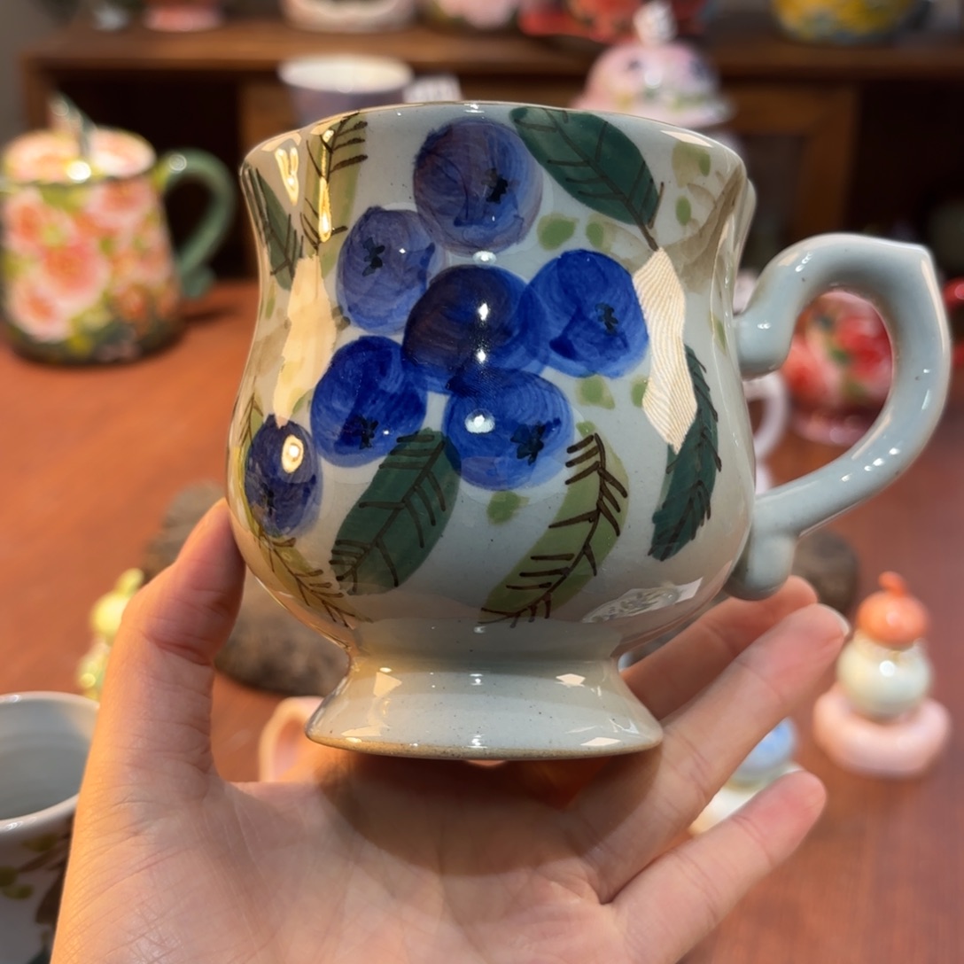 摆件景德镇手绘高温釉下彩陶瓷茶具