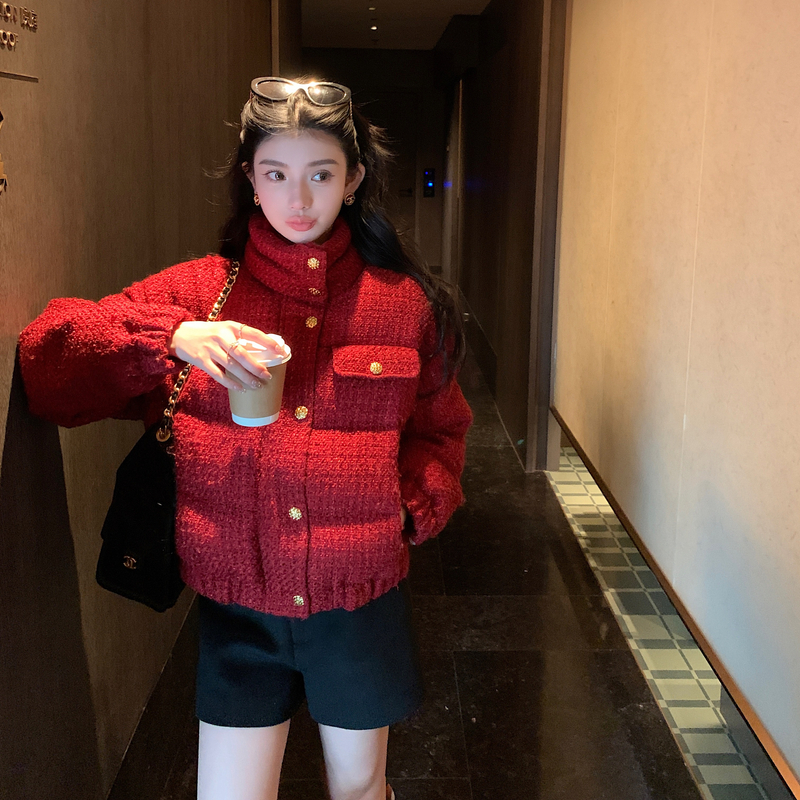 独家开发三星90白鸭绒羊毛-女装羽绒服