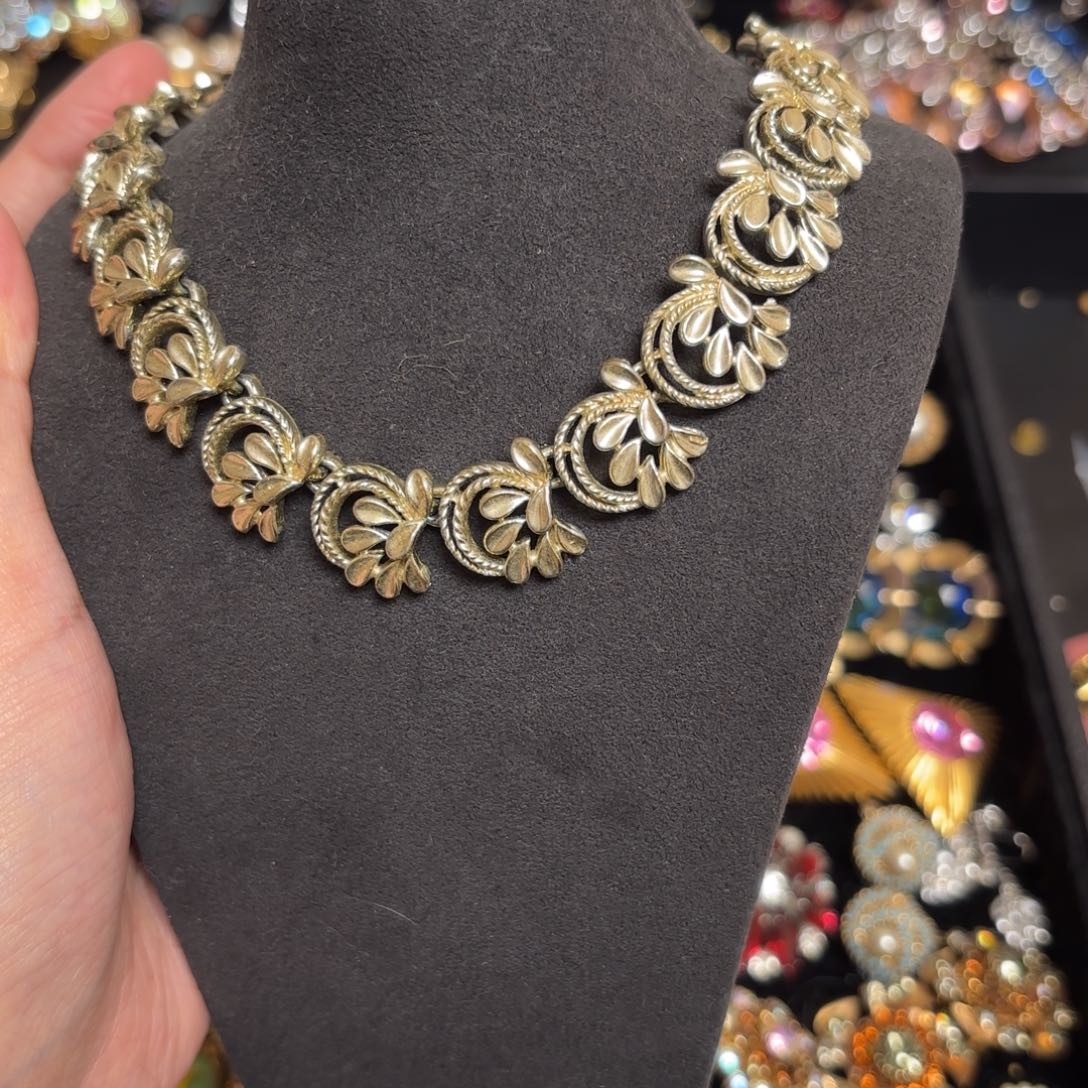 合成碳硅石纯铜项链