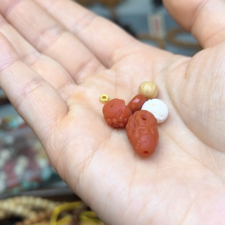 菩提根/象牙果吊坠墨*大肠配饰