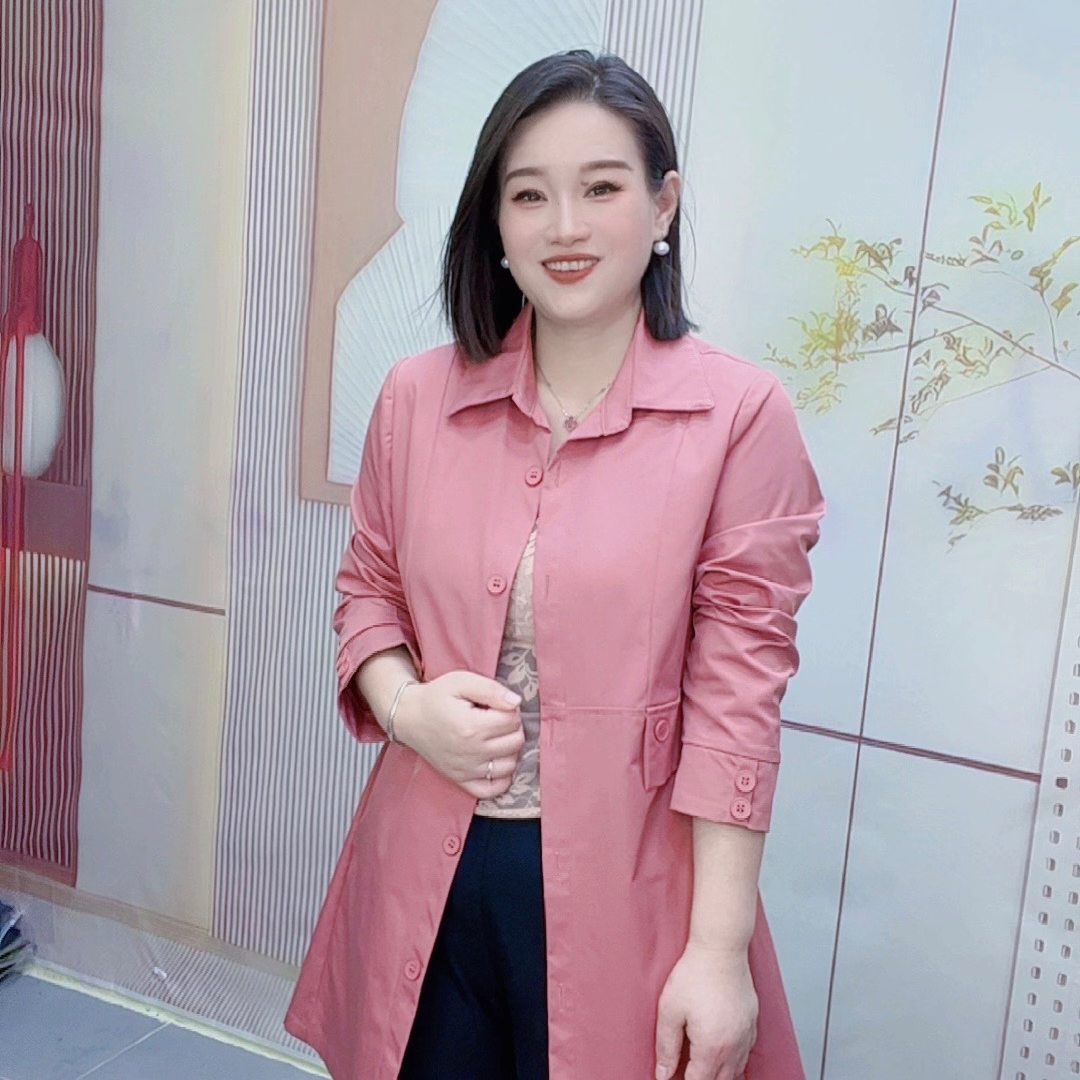 《风衣 清货》秋季时尚简约设计棉感口袋百搭款上衣2505-2