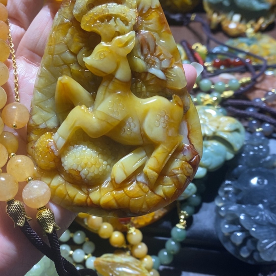 【闪购商品】岫玉毛衣链未镶嵌