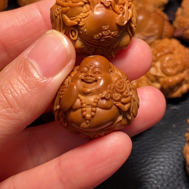 S***n橄榄核手串/手链财神弥勒一对