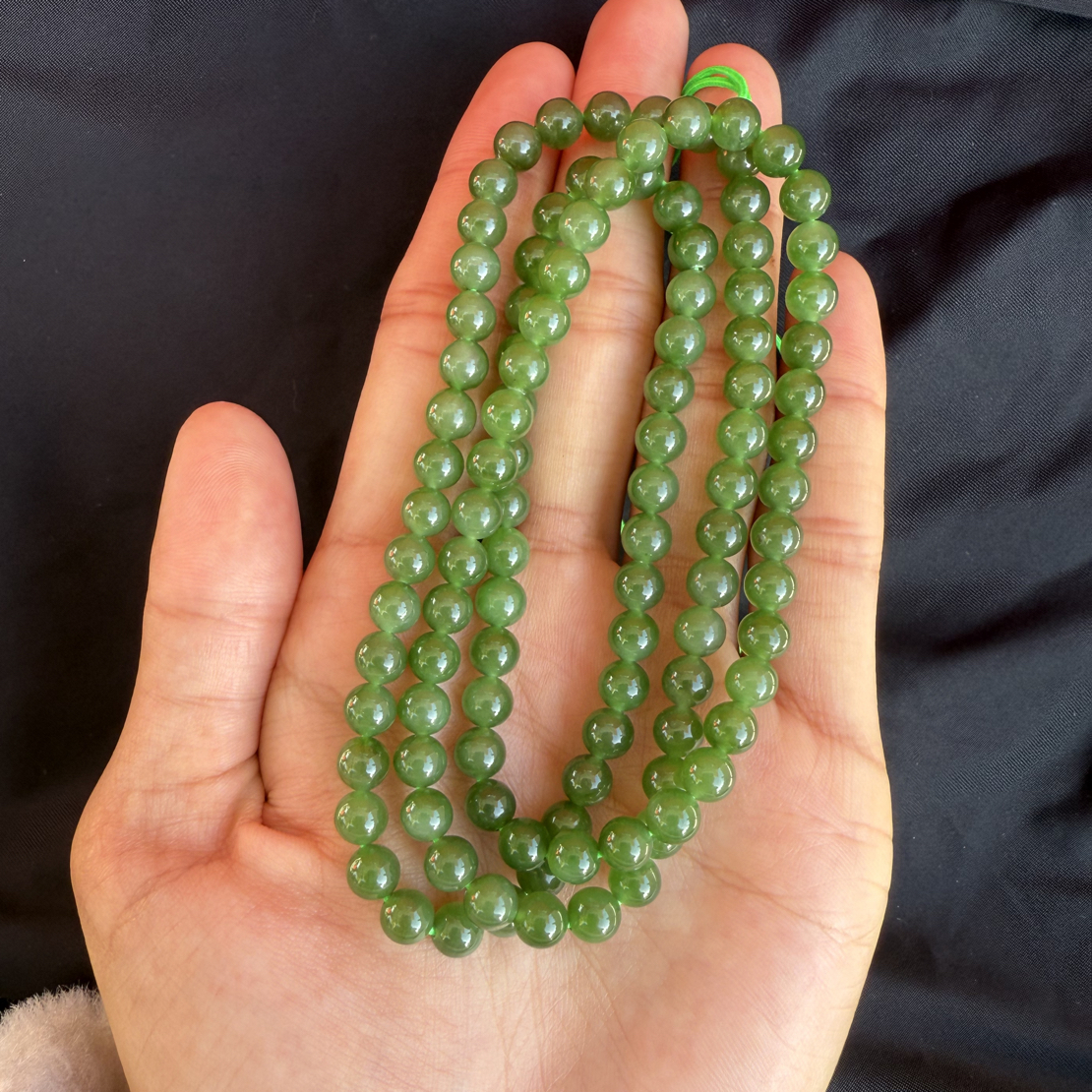 和田玉碧玉卡6项链