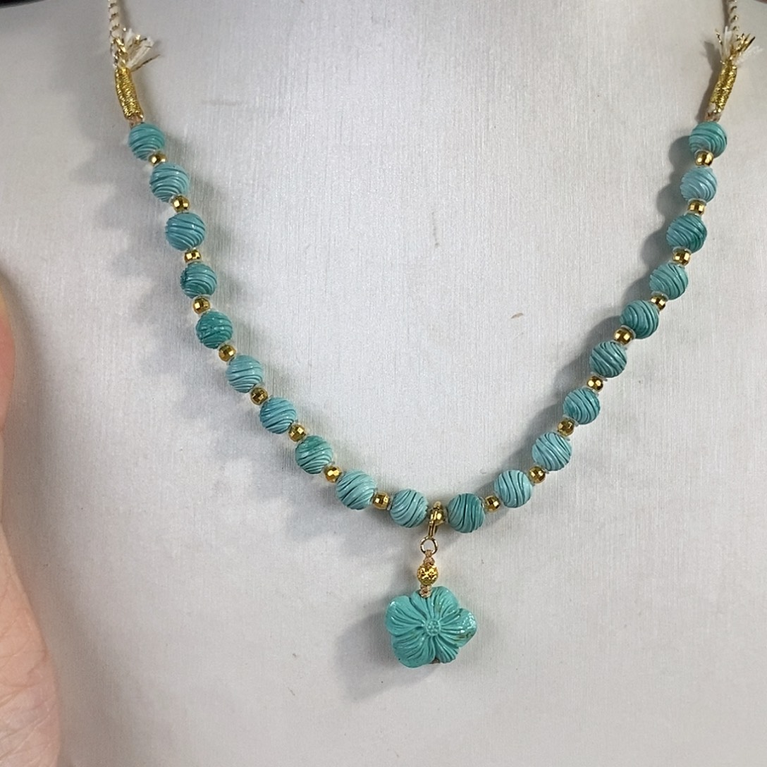 绿松石银S925镀金镶嵌珠宝奇石