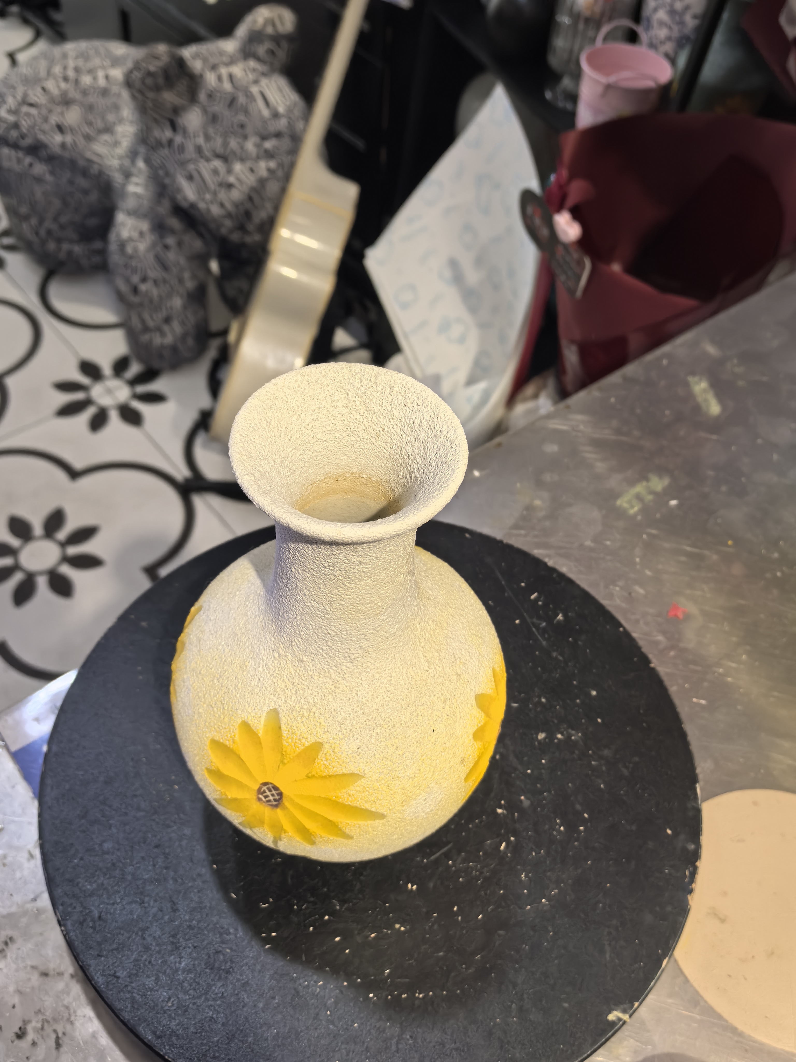 景德镇孤品国风手绘小花瓶陶瓷材质适合家居装饰摆件手工制作